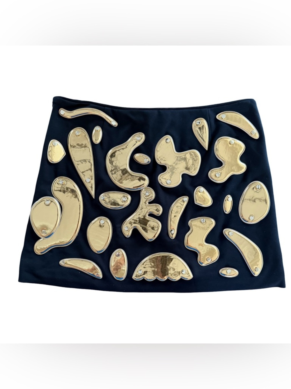 Cynthia Rowley Black Calypso Gold Embellished Mini Skirt NWT Size 6 - Picture 2 of 7